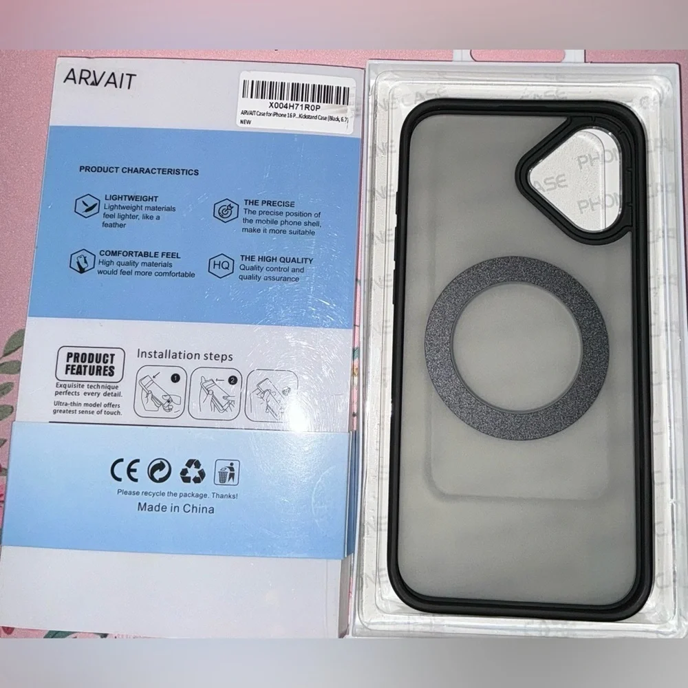 Arvait Black Phone Case for iPhone 16 Plus (NWT)